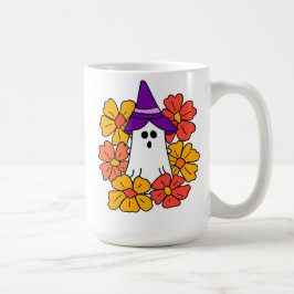 Schattigee Halloween Ghost Flower Krans Koffiemok