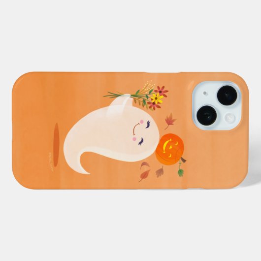 Schattigee Halloween Ghost & Flowers Case-Mate iPhone Case (Achterkant (horizontaal))
