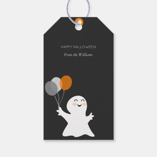 Schattigee Halloween Ghost Gift Labels Cadeaulabel (Voorkant)