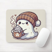 Schattigee Halloween Ghost in Herfst Beanie & Hot  Muismat (Met muis)