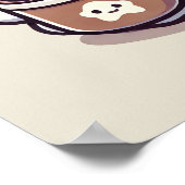 Schattigee Halloween Ghost in Herfst Beanie & Hot  Poster (Hoek)