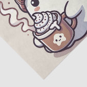 Schattigee Halloween Ghost in Herfst Beanie & Hot  Tissuepapier (Detail)