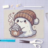 Schattigee Halloween Ghost in Herfst Beanie & Hot  Tissuepapier (Craft)