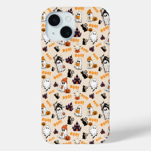 Schattigee Halloween Ghost iPhone 15 Hoesje – Spoo