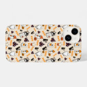 Schattigee Halloween Ghost iPhone 15 Hoesje – Spoo iPhone Hoesje (Achterkant horizontaal)