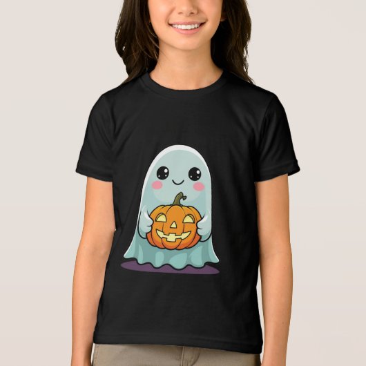 Schattigee Halloween Ghost Kinder T-shirt Schattig (Voorkant)