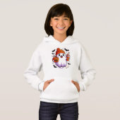 Schattigee Halloween Ghost Kinderen Hoodie (Voorkant volledig)