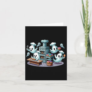 Schattigee Halloween Ghost Kitchen voor kinderen e Kaart