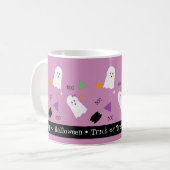 Schattigee Halloween Ghost Kleurrijke Confetti Mix Koffiemok (Voorkant links)