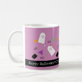 Schattigee Halloween Ghost Kleurrijke Confetti Mix Koffiemok (Links)