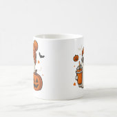 Schattigee Halloween Ghost met pompoen en Drink Koffiemok (Center)