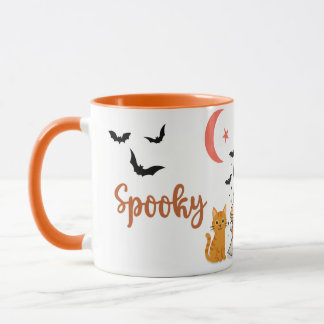 Schattigee Halloween Ghost met Pumpkin Spice Coffe Mok