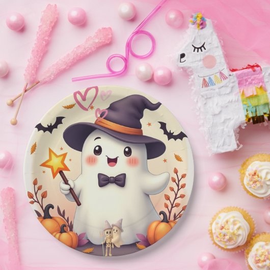 Schattigee Halloween Ghost Paper Bord – Heks (Feest)