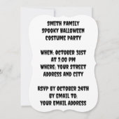 Schattigee Halloween Ghost Party Kaart (Achterkant)