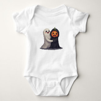 Schattigee Halloween Ghost & Pumkin Baby Bodysuit