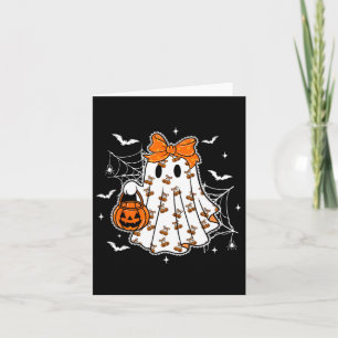 Schattigee Halloween Ghost Pumpkin Girl Coquette S Kaart