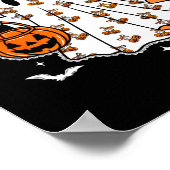 Schattigee Halloween Ghost Pumpkin Girl Coquette S Poster (Hoek)