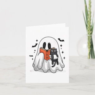 Schattigee Halloween Ghost Reading Book Tanktop_1 Kaart