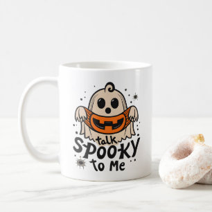 Schattigee Halloween Ghost Retro : Spreek Spooky N Koffiemok