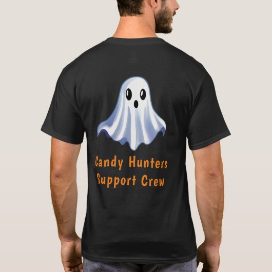 Schattigee Halloween Ghost Snoep Hunters Support C T-shirt (Achterkant)