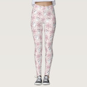Schattigee Halloween Ghost & Spiderweb Pattern (2) Leggings (Voorkant)