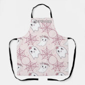 Schattigee Halloween Ghost & Spiderweb Pattern (2) Schort (Voorkant)