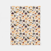 Schattigee Halloween Ghost Spooky Ghosts, Pumpkins Fleece Deken (Voorkant)
