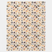 Schattigee Halloween Ghost Spooky Ghosts, Pumpkins Fleece Deken (Voorkant)