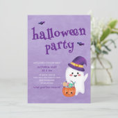 Schattigee Halloween Ghost Spooky Party Kaart (Staand voorkant)