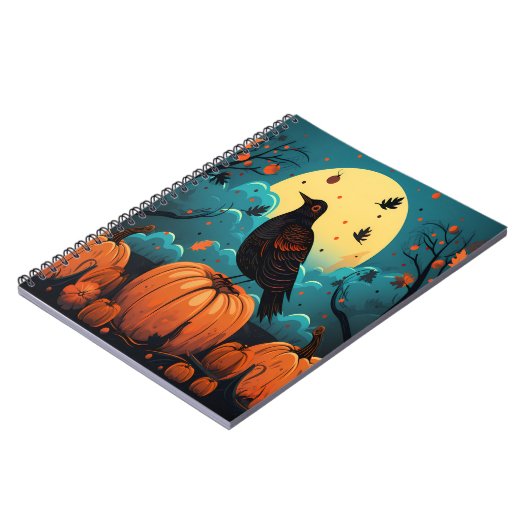 Schattigee Halloween Ghost Trick-or-Treat Bruine T Notitieboek (Linkerzijde)