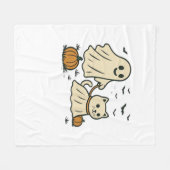 Schattigee Halloween Ghost Walking Ghost Cat Class Fleece Deken (Voorkant (Horizontaal))