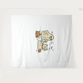 Schattigee Halloween Ghost Walking Ghost Cat Class Wandkleed (Voorkant (horizontaal))