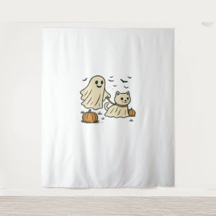 Schattigee Halloween Ghost Walking Ghost Cat Class Wandkleed