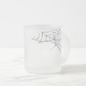 Schattigee Halloween Ghost Witch met Broom en Pomp Matglas Koffiemok (Voorkant rechts)