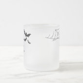 Schattigee Halloween Ghost Witch met Broom en Pomp Matglas Koffiemok (Center)