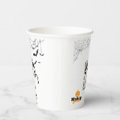 Schattigee Halloween Ghost Witch met Broom en Pomp Papieren Bekers (Rechts)