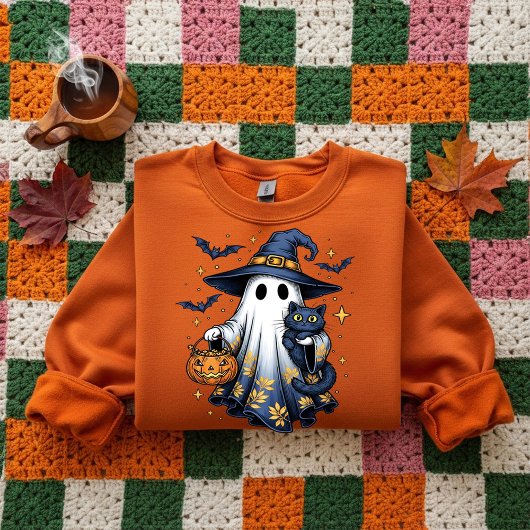 Schattigee Halloween Ghost Witch | Spookachtige Tr Tri-Blend Shirt
