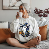 Schattigee Halloween Ghost Witch | Spookachtige Tr Tri-Blend Shirt