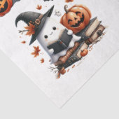 Schattigee Halloween Ghosts Afbeeldingen voor Kuns Tissuepapier (Detail)
