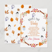 Schattigee Halloween Ghosts boeken voor baby showe Informatiekaartje (Voorkant / Achterkant)