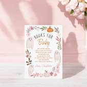 Schattigee Halloween Ghosts boeken voor baby showe Informatiekaartje