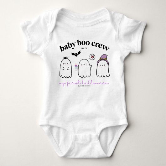 Schattigee Halloween Ghosts Eerste Halloween Boo C Romper (Voorkant)