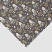 Schattigee Halloween Ghosts Kant - Goud Tissuepapier (Detail)