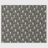 Schattigee Halloween Ghosts Kant - Groen Cadeaupapier (Vlak)