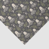 Schattigee Halloween Ghosts Kant - Groen Tissuepapier (Detail)