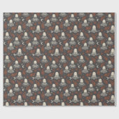 Schattigee Halloween Ghosts Kant - Rust Cadeaupapier (Vlak)