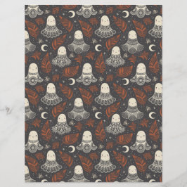 Schattigee Halloween Ghosts Lace - Rust Scrapbook 