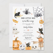 Schattigee Halloween Ghosts Little Boo Baby shower Kaart (Voorkant)