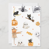 Schattigee Halloween Ghosts Little Boo Baby shower Kaart (Achterkant)