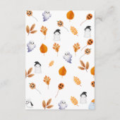 Schattigee Halloween Ghosts luier verloting baby s Informatiekaartje (Achterkant)